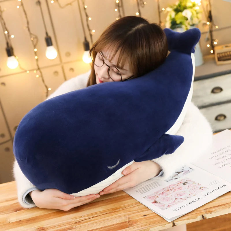 Blue Whale Plush Toy Soft Sea Animal Stuffed Fish