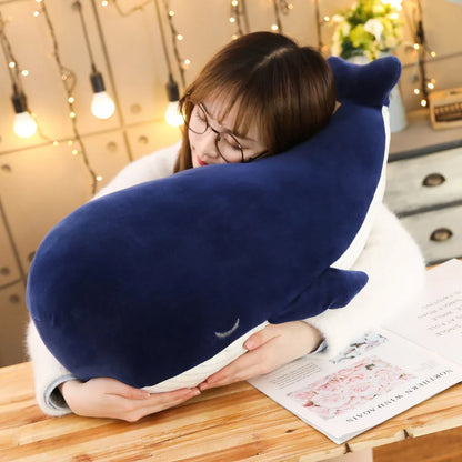 Blue Whale Plush Toy Soft Sea Animal Stuffed Fish