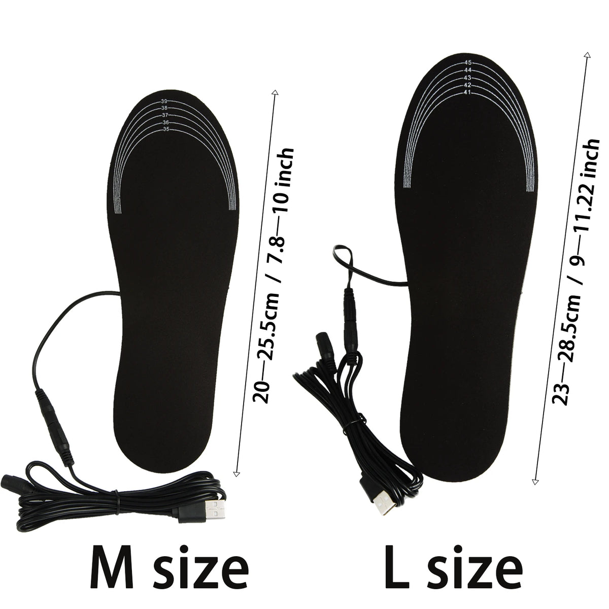 USB Heated Shoe Insoles Electrically Thermal Feet Warmers