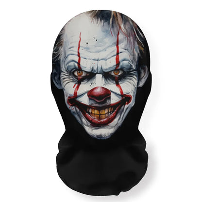 Halloween Skeleton Mask Elastic Mesh Hood Scary Party Cosplay Prop Breathable Face Cover Hood