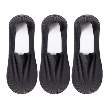 Silicone Non Slip Low Cut Socks Men Boat Thin